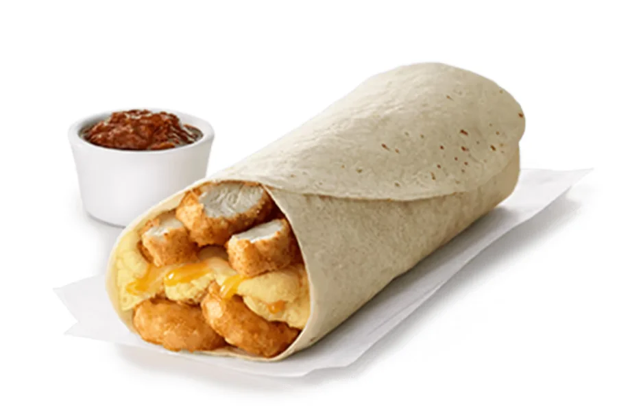 Hash Brown Scramble Burrito With Grilled Fillet