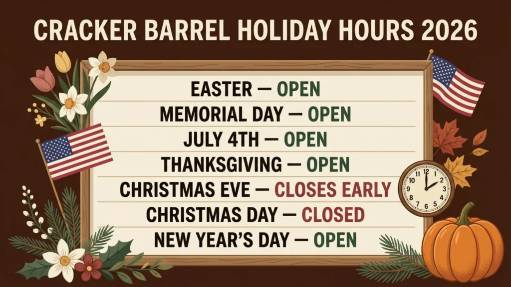 Cracker Barrel Holiday Hours